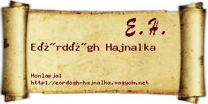 Eördögh Hajnalka névjegykártya