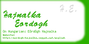 hajnalka eordogh business card
